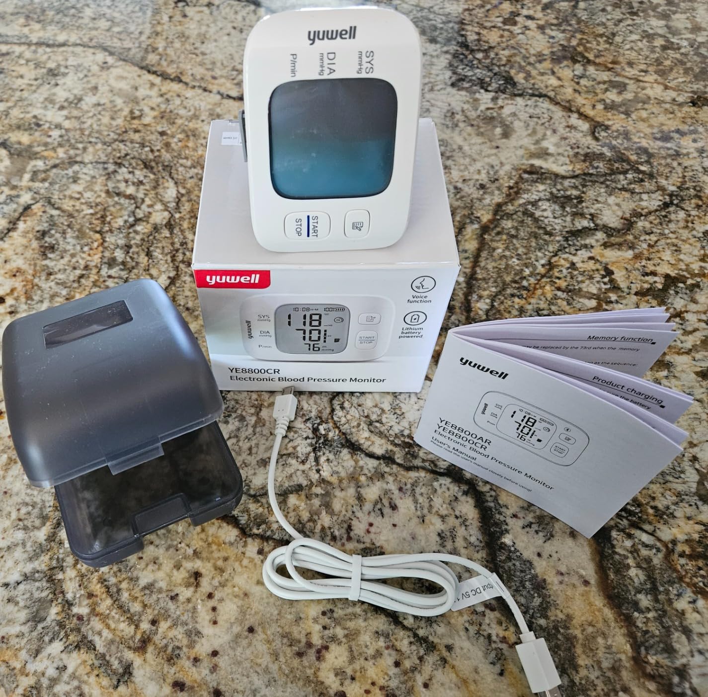 yuwell Wrist Blood Pressure Monitor | Clinical Accuracy, BP Machine for Home Use | Ultra Light Weight, Smart Inflation Blood Pressure Cuff, Large Display, 74 Readings, Rechargeable customer photo 2