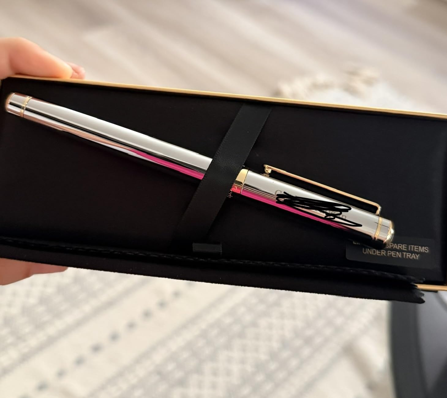 Scriveiner Gold Rollerball Pen - Stunning Luxury Pen, Real Gold Plating, Schmidt Ink Refill, Best Roller Ball Pen Gift Set for Men & Women, Professional, Executive Office, Nice Pens customer photo 1