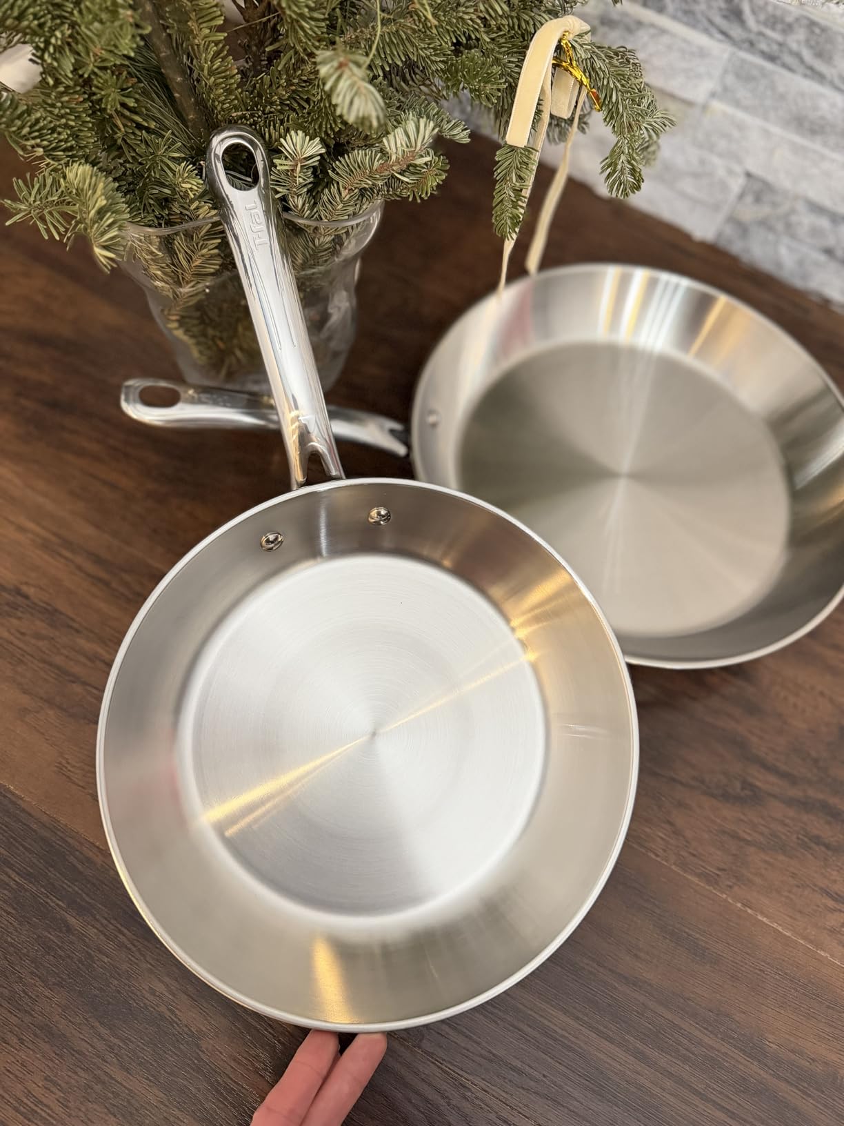 T-fal Stainless Steel Pots and Pans Set 11 Piece, Induction, Oven Broiler Safe 500F, Kitchen Cooking Set w/Fry Pans, Saucepans, Saute Pan, Steamer, Cookware, Dishwasher Safe, Silver customer photo 1