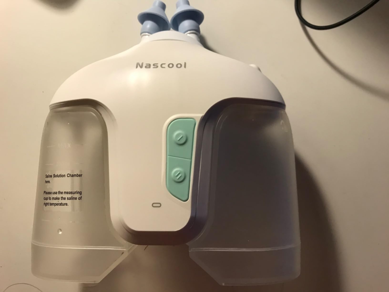 Nascool Electric Nasal Irrigation System with 50 Salt Packets Nose Cleaner customer photo 1