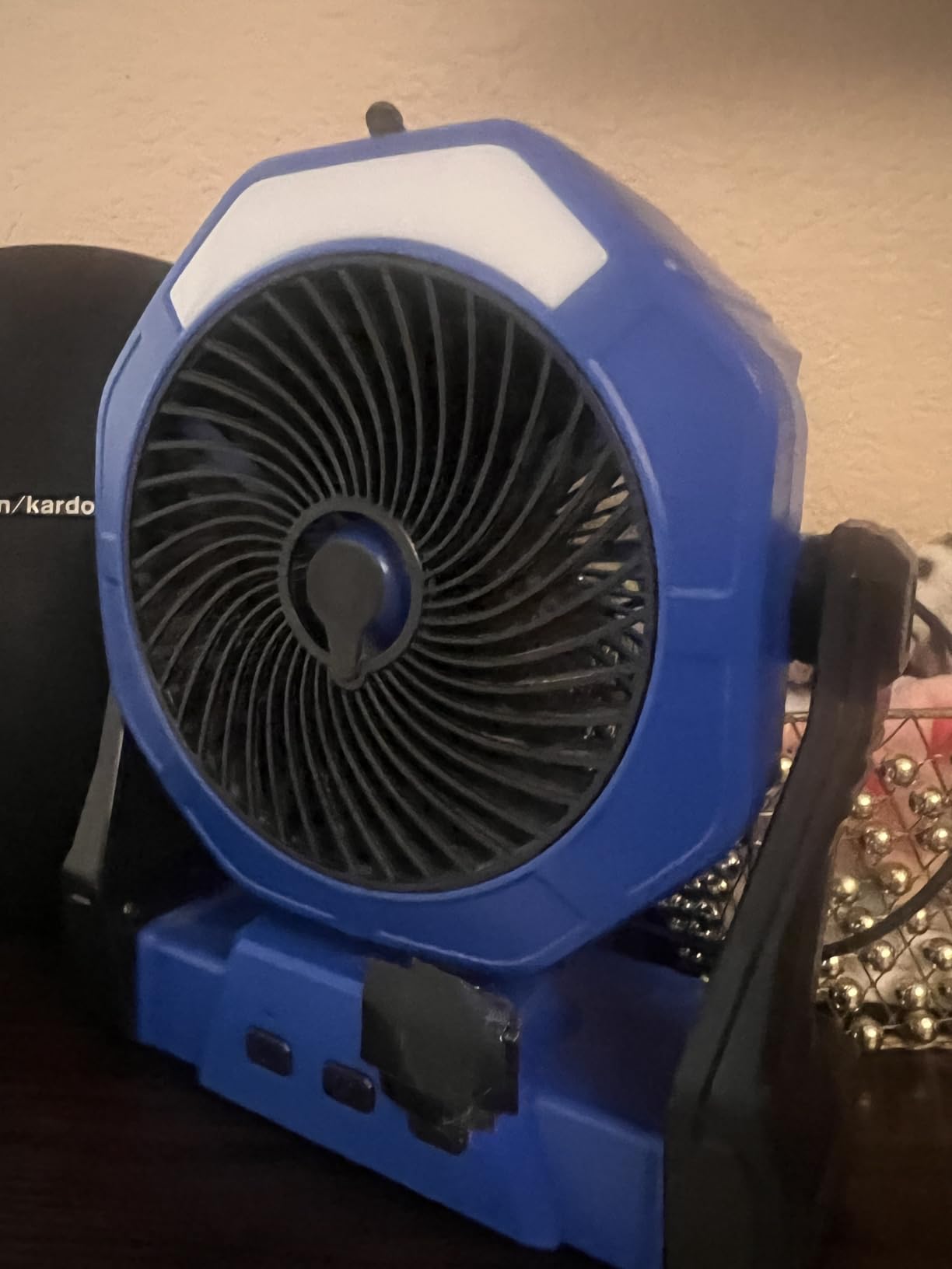 Ausic Portable Misting Fan, Outdoor Rechargeable Fan, LED Light, Hook, 35H customer photo 2