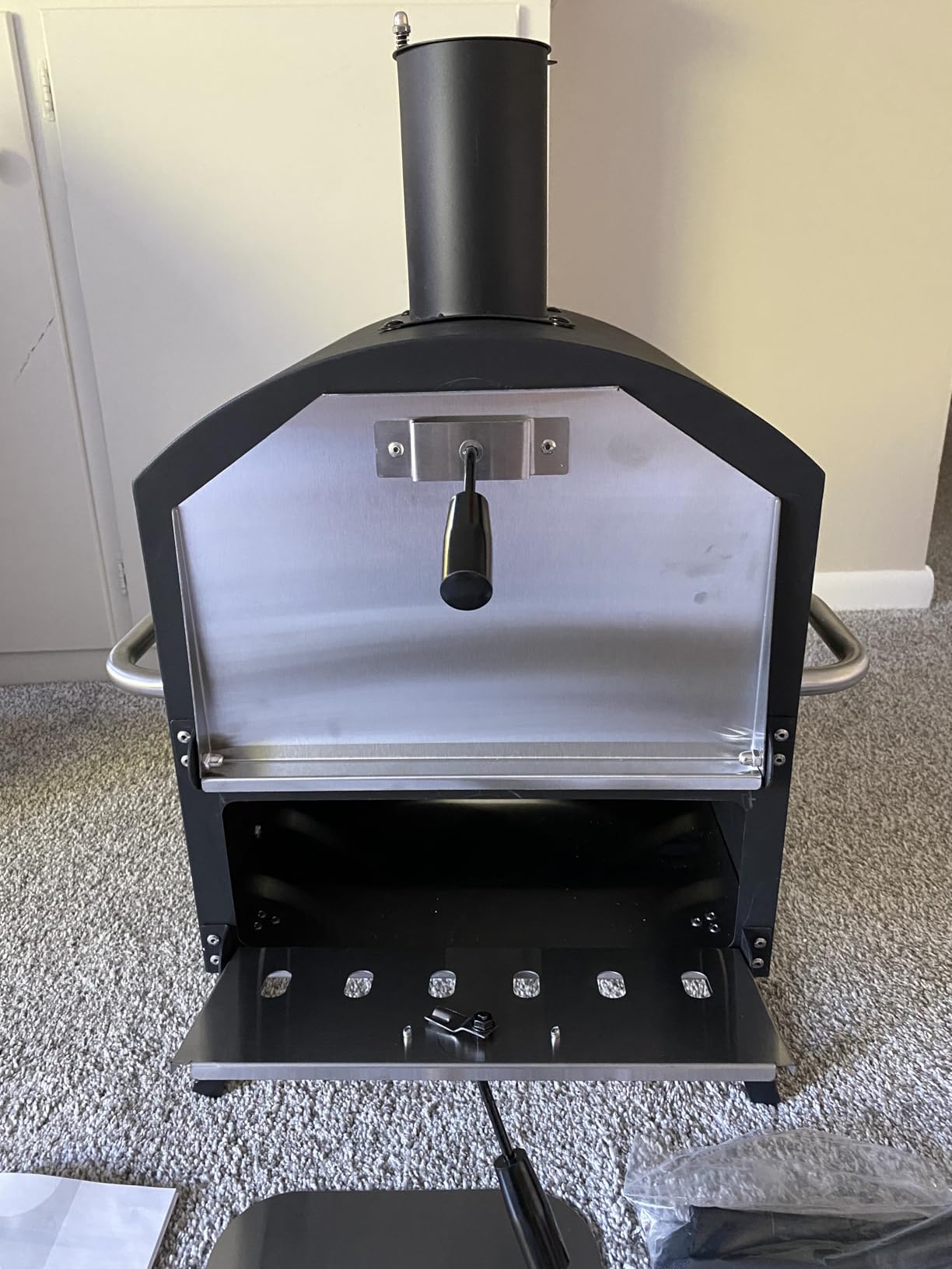 Giantex Outdoor Pizza Oven Wood Fired, 2-Layer Outside Pizza Maker customer photo 2
