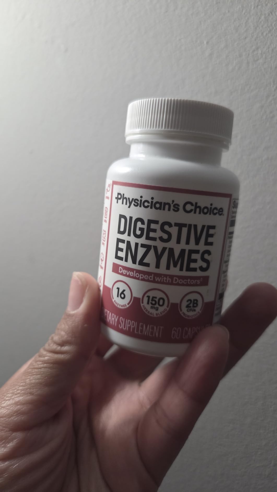Physician's CHOICE Digestive Enzymes for Bloating & Digestion - Fast-Acting 16 Enzyme Formula with Organic Prebiotics & Probiotics for Gut & Digestive Health - Meal Time Discomfort Relief - 60 CT customer photo 1