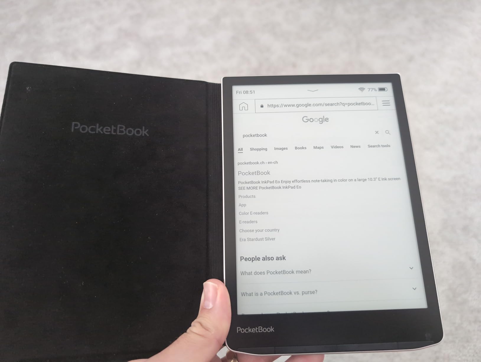 PocketBook InkPad 4 | Eye-Friendly Audio & E-Book Reader | Large 7.8ʺ E-Ink Display | Anti-Scratch Protection | Text-to-Speech Function | Bluetooth® | Built-in Speaker | SMARTlight | IPX8 Waterproof customer photo 2
