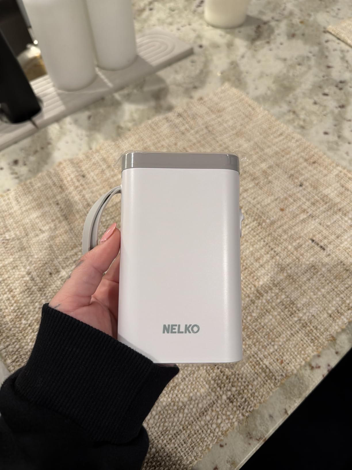 Nelko P21 Label Maker Machine with Tape, Bluetooth Label Printer, White customer photo 2