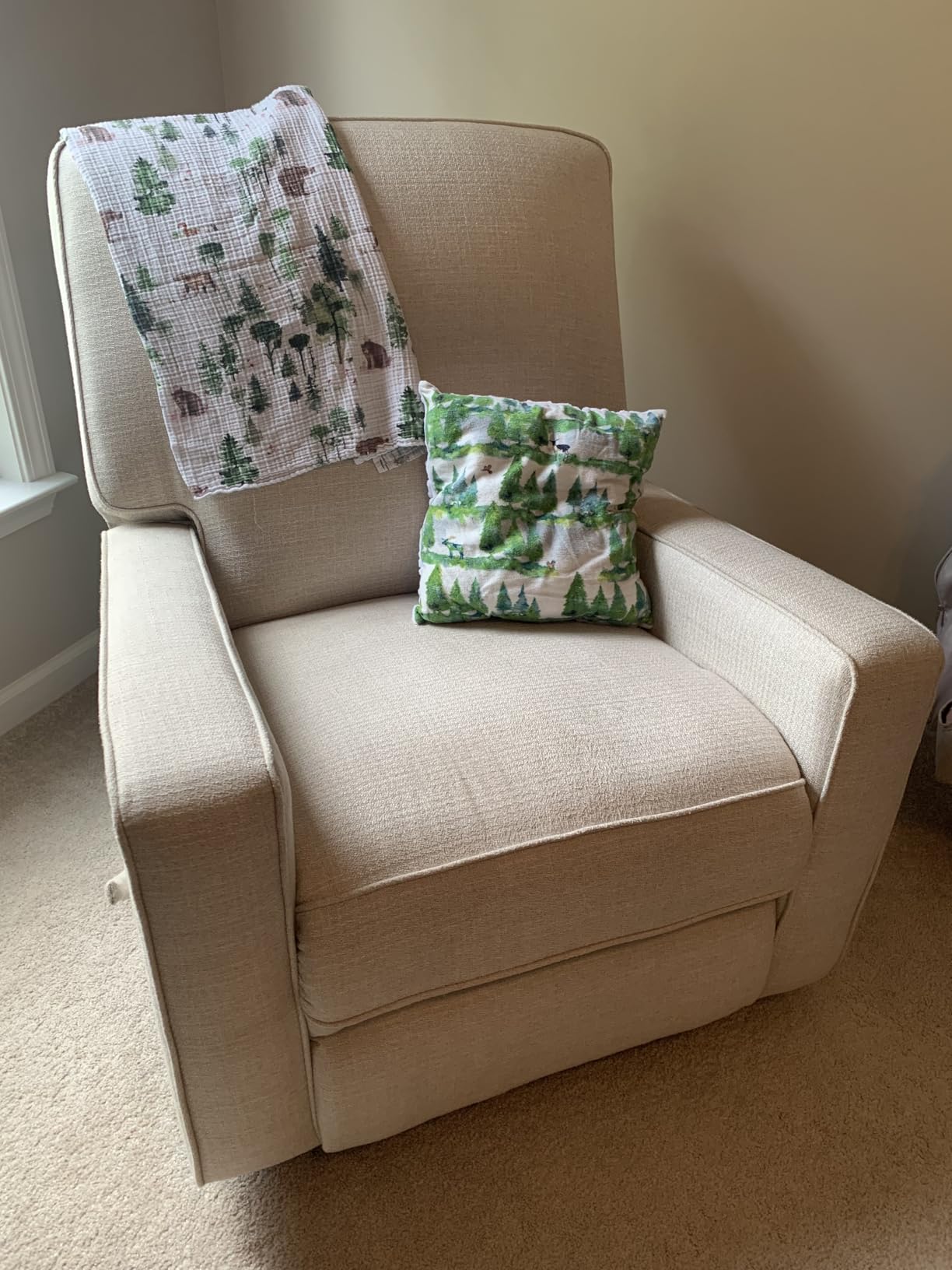 Harkawon Swivel Rocker Recliner Chair, Glider Rocker Recliner, Beige customer photo 2