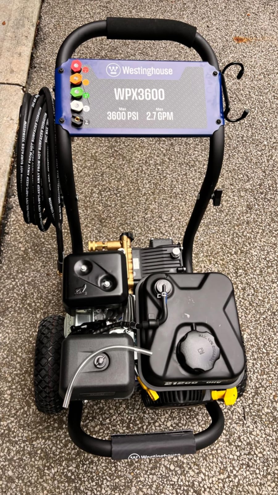 Westinghouse WPX3600 Gas Pressure Washer, 3600 PSI and 2.7 GPM, Onboard Soap Tank, Spray Gun and Wand, 5 Nozzle Set, for Cars/Fences/Driveways/Homes/Patios/Furniture customer photo 2