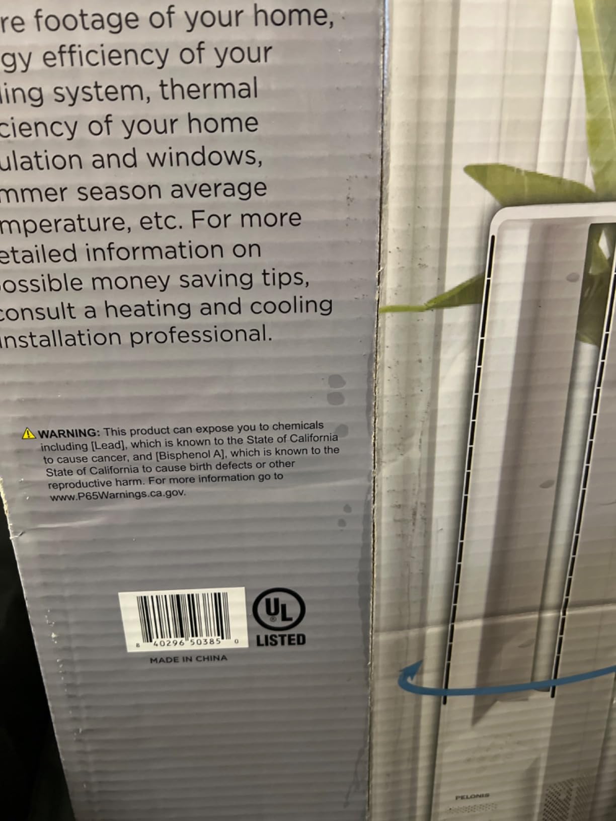 PELONIS Bladeless Tower Fan with 26-33ft Powerful Airflow, Alexa and Google Compatible, 6-Speed Settings, Quiet DC Motor, 120° Oscillation, 7-Hour Timer - Ideal for for Bedroom Home Office Use,White customer photo 2