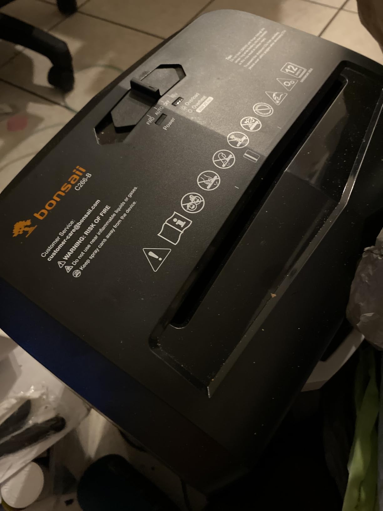 Bonsaii 12-Sheet Micro Cut Heavy Duty Paper Shredder for Home Office | Jam-Proof System, P-4 Security Level, Shreds CD/Cards/Staples, 4.2Gal Pullout Bin with Casters, Quiet Shredder C266-B customer photo 2