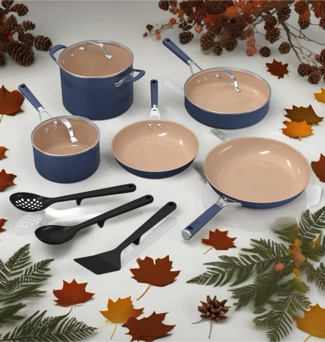 Ninja® Extended Life 9-Pc Ceramic Cookware Set, Grey, CW99009 customer photo 2