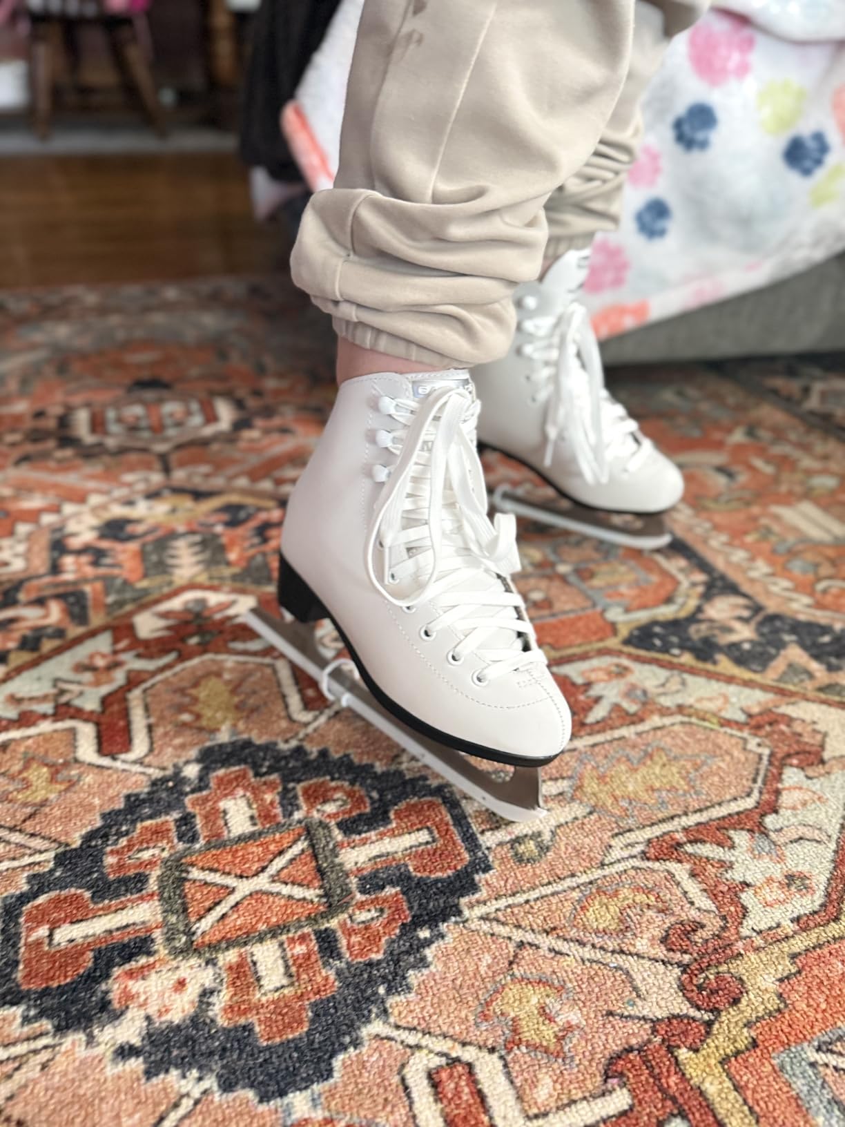 Lake Placid Cascade Girl's Figure Ice Skates White Size customer photo 1