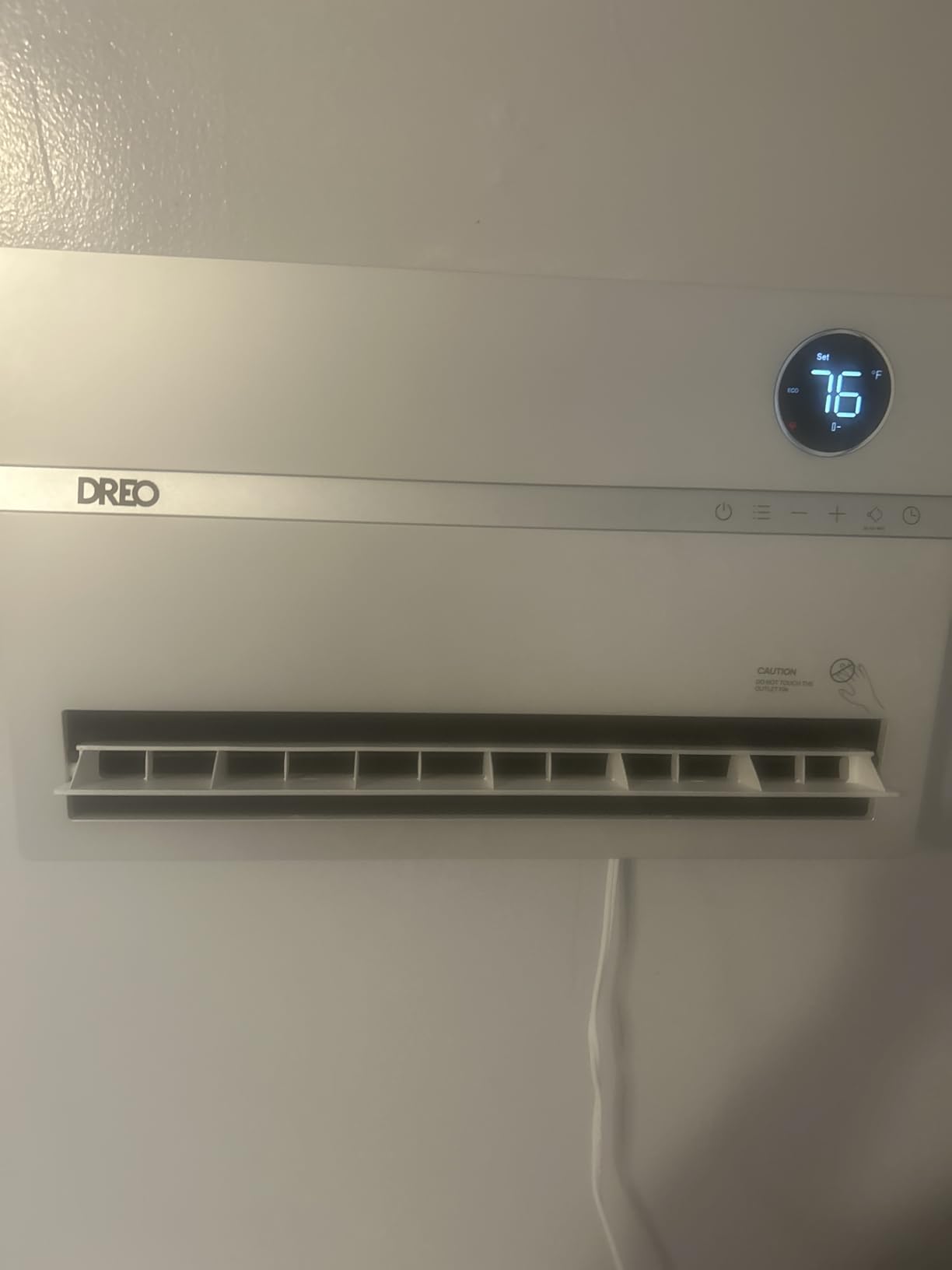 DREO Smart Wall Heater, 1500W Space Heater for Bedroom, White, Standard customer photo 2
