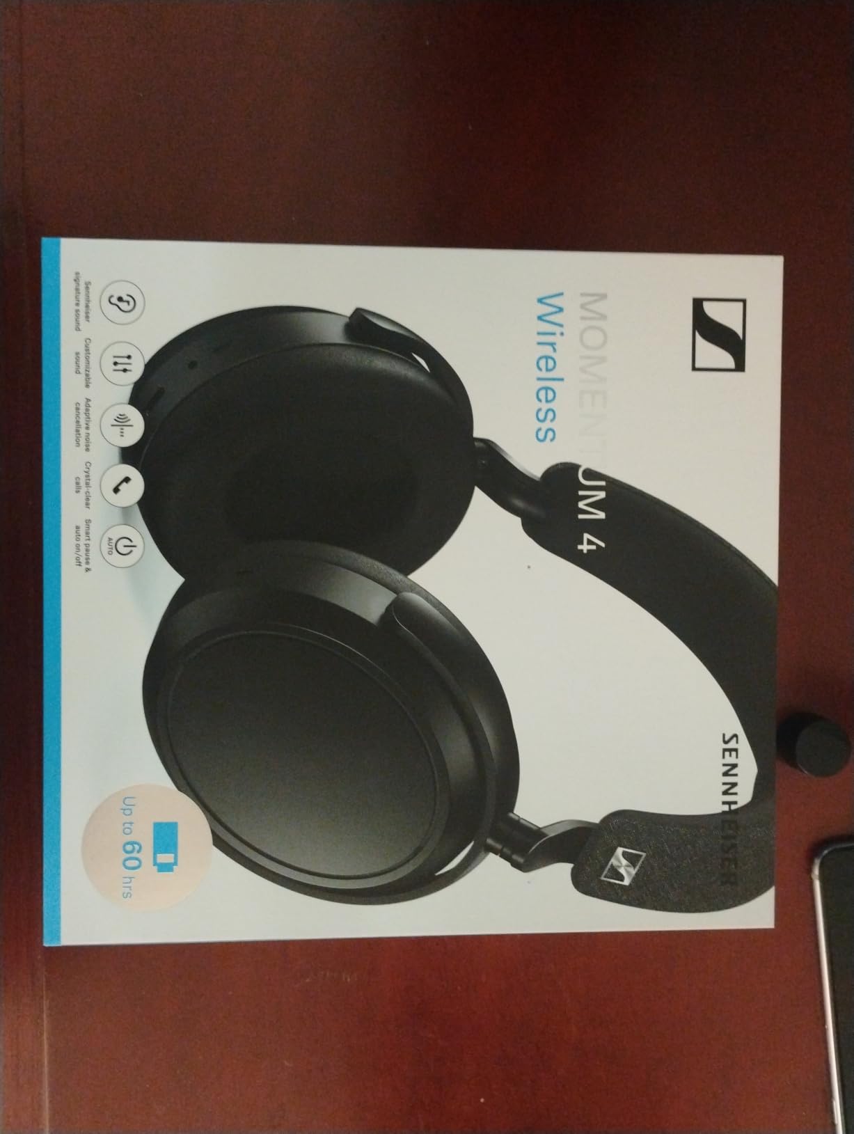 Sennheiser Momentum 4 Wireless Headphones, ANC, 60 Hr Battery, Black/Copper customer photo 1