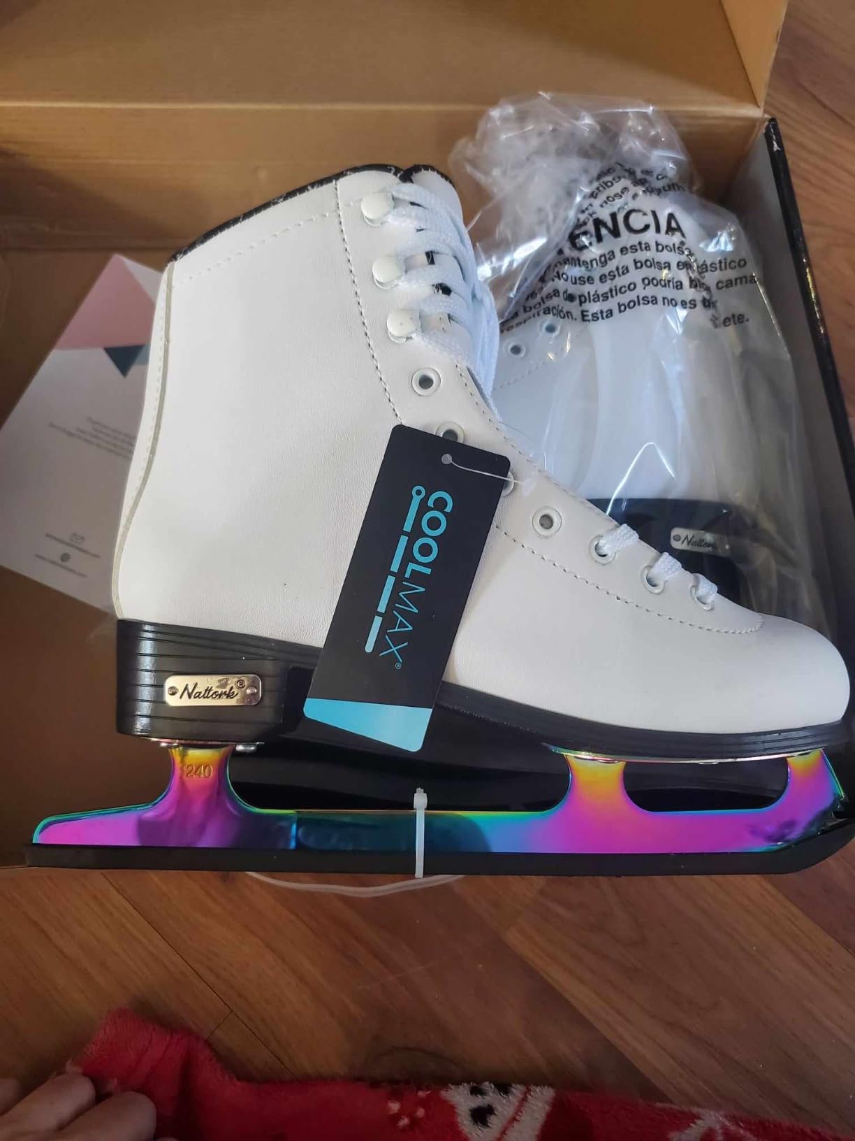 Nattork Figure Skates Excellence Stainless Steel Blades Ice Figure Skating with Enhanced Support Strength Performance and Ultimate Comfort for Youth and Adult customer photo 1
