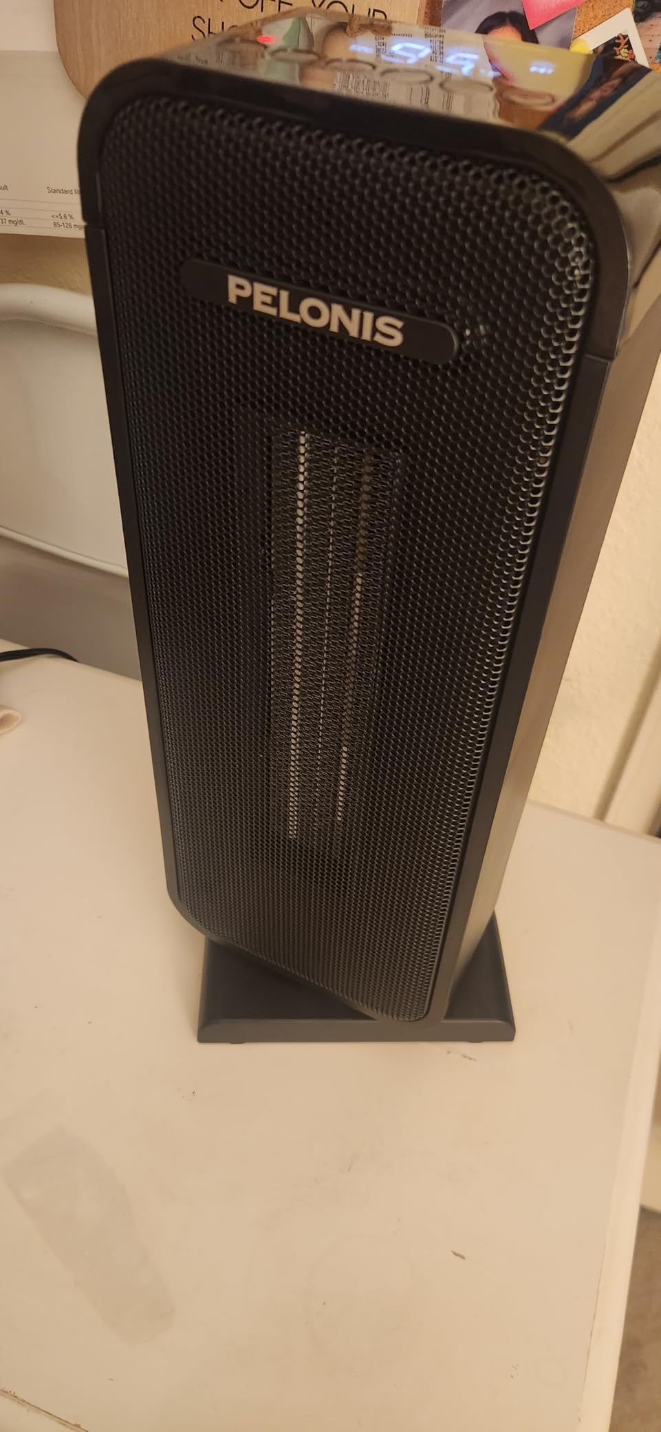 PELONIS 30” Ceramic Tower Space Heater with Adjustable Thermostat for Large Room, 75° Oscillation, Remote Control & 12H Timer, Tip-Over Switch & Overheating Protection, 1500W, PHF15RSAPH30, Black customer photo 2