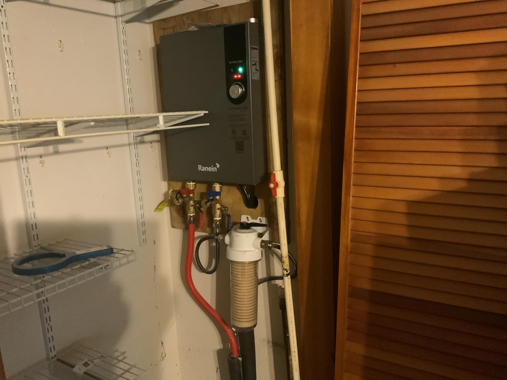 Ranein 18kW Tankless Electric Water Heater, Max 4.3 GPM, 240V, Whole House customer photo 1