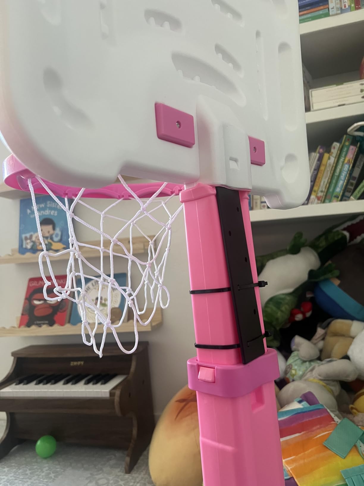 JOYIN Toddler Basketball Hoop Indoor, Adjustable Basketball Goal for Kids with 4 Balls, Game Toys for Playroom Pool Outdoor, Birthday Gift for Baby Boys Girls Age 1 2 3 4 - Air Pump Included customer photo 1