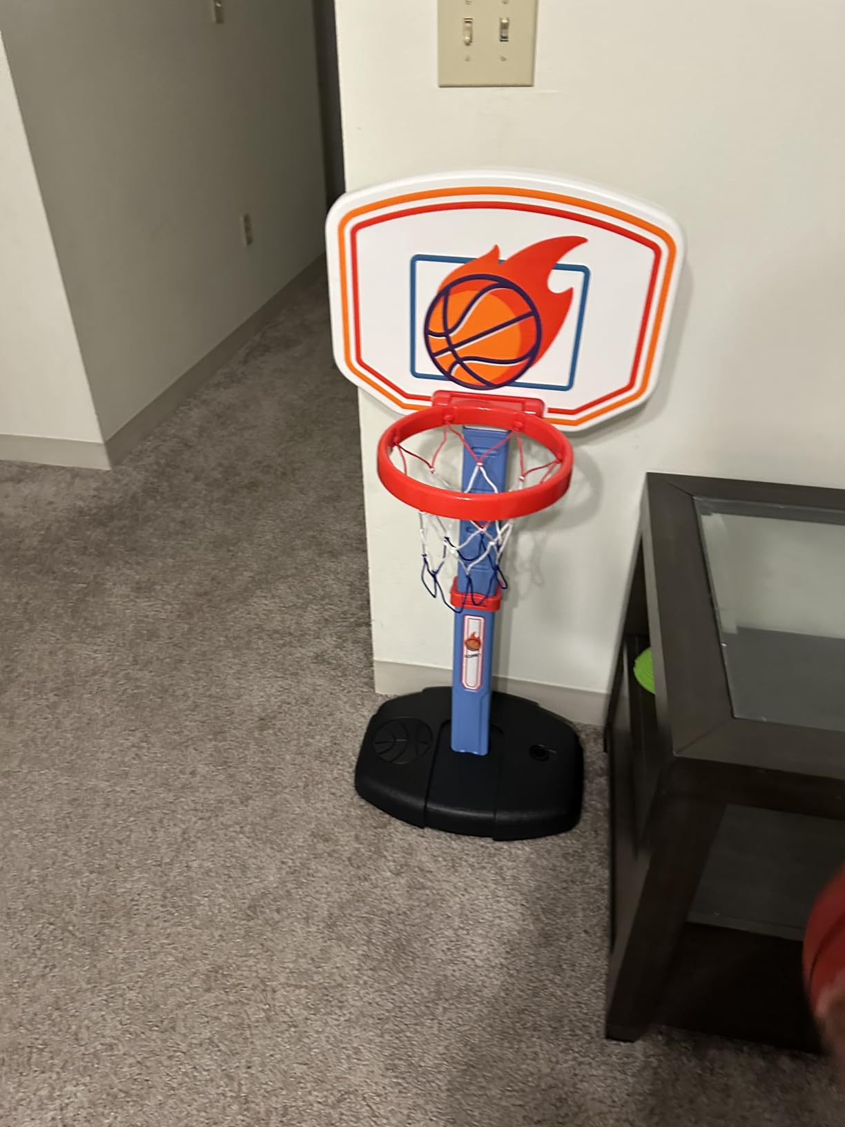 JOYIN Toddler Basketball Hoop Indoor, Adjustable Basketball Goal for Kids with 4 Balls, Game Toys for Playroom Pool Outdoor, Birthday Gift for Baby Boys Girls Age 1 2 3 4 - Air Pump Included customer photo 2
