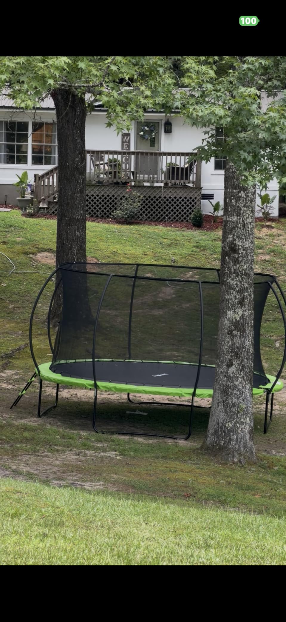 JoyBerri Outdoor Trampoline – with LED Lights, Net, Ladder, ASTM Certified customer photo 1