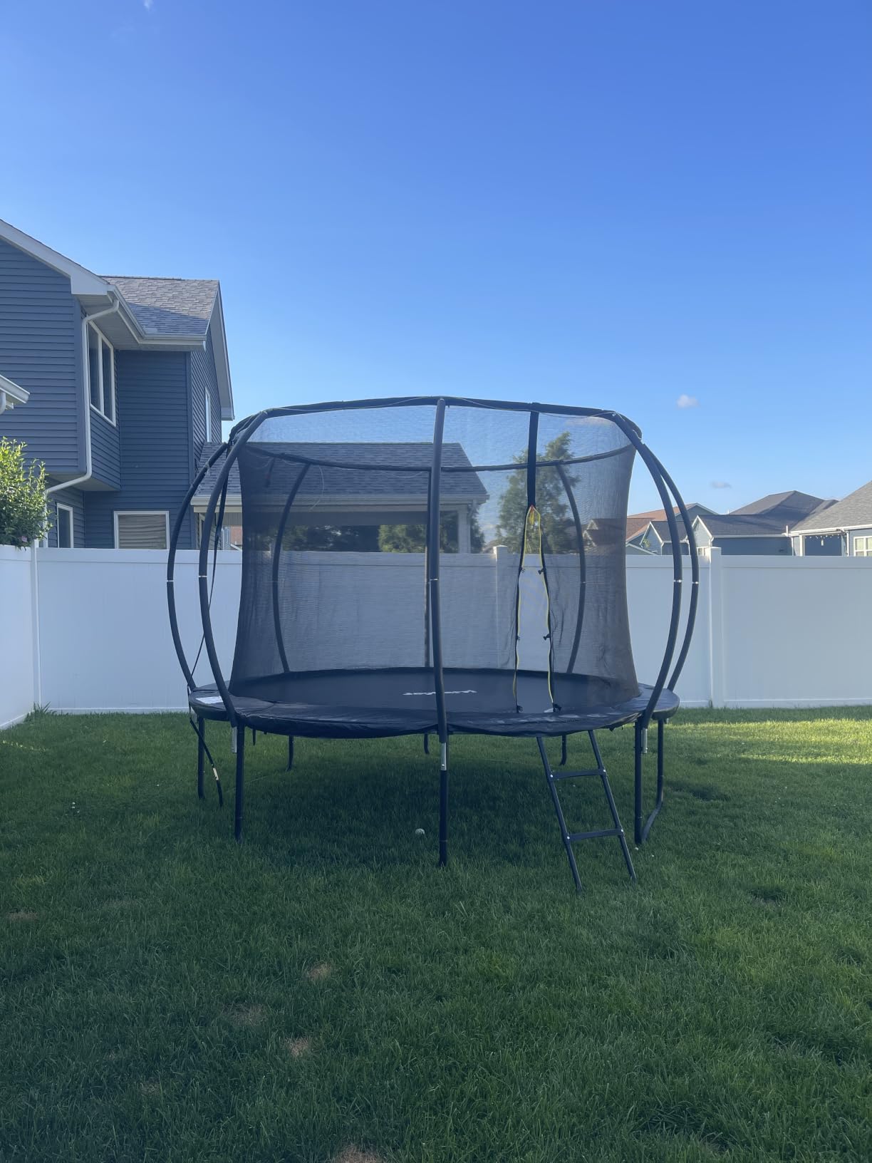 JoyBerri Outdoor Trampoline – with LED Lights, Net, Ladder, ASTM Certified customer photo 2
