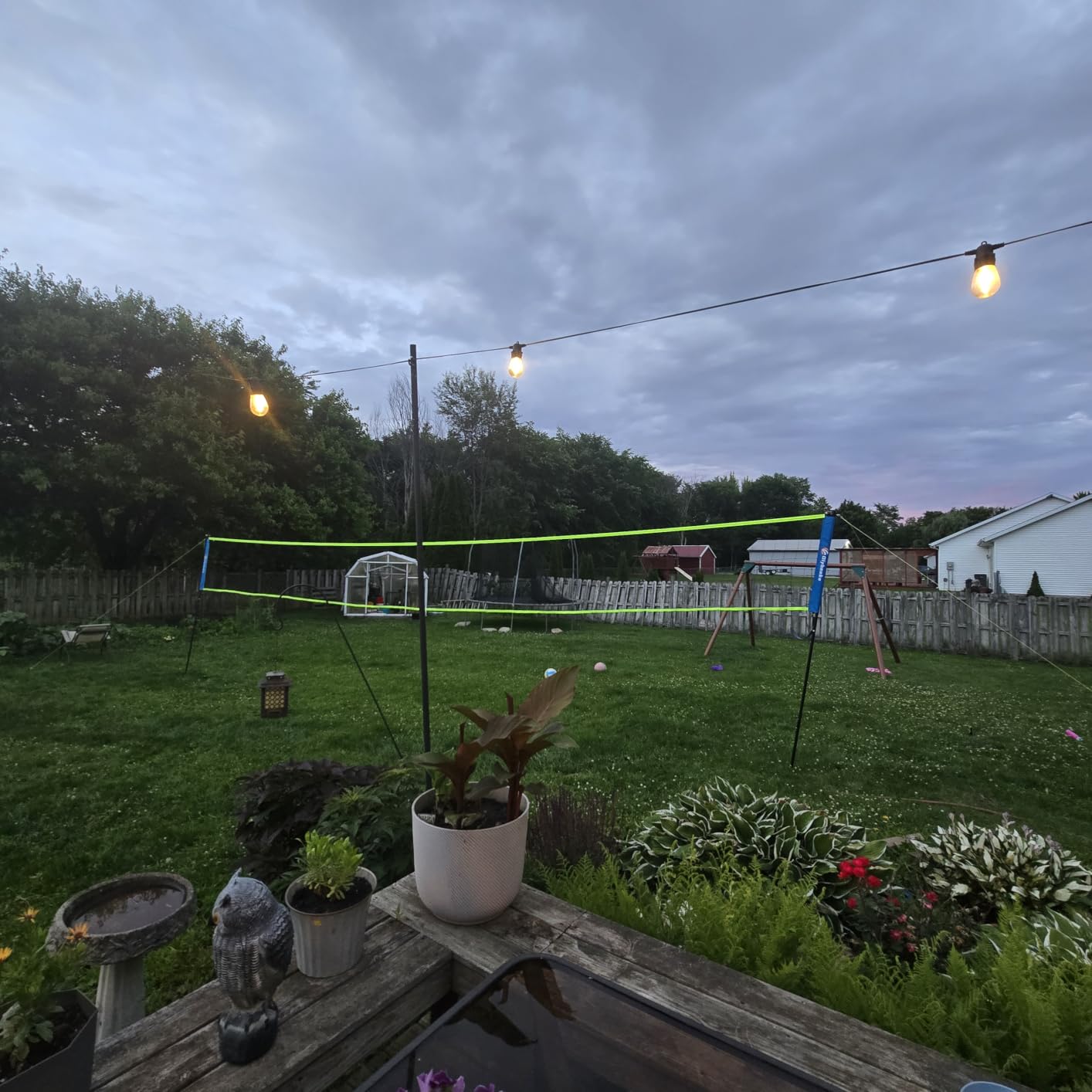 32FT Outdoor Portable Volleyball Net Set with 4 Adjustable Height Poles customer photo 2