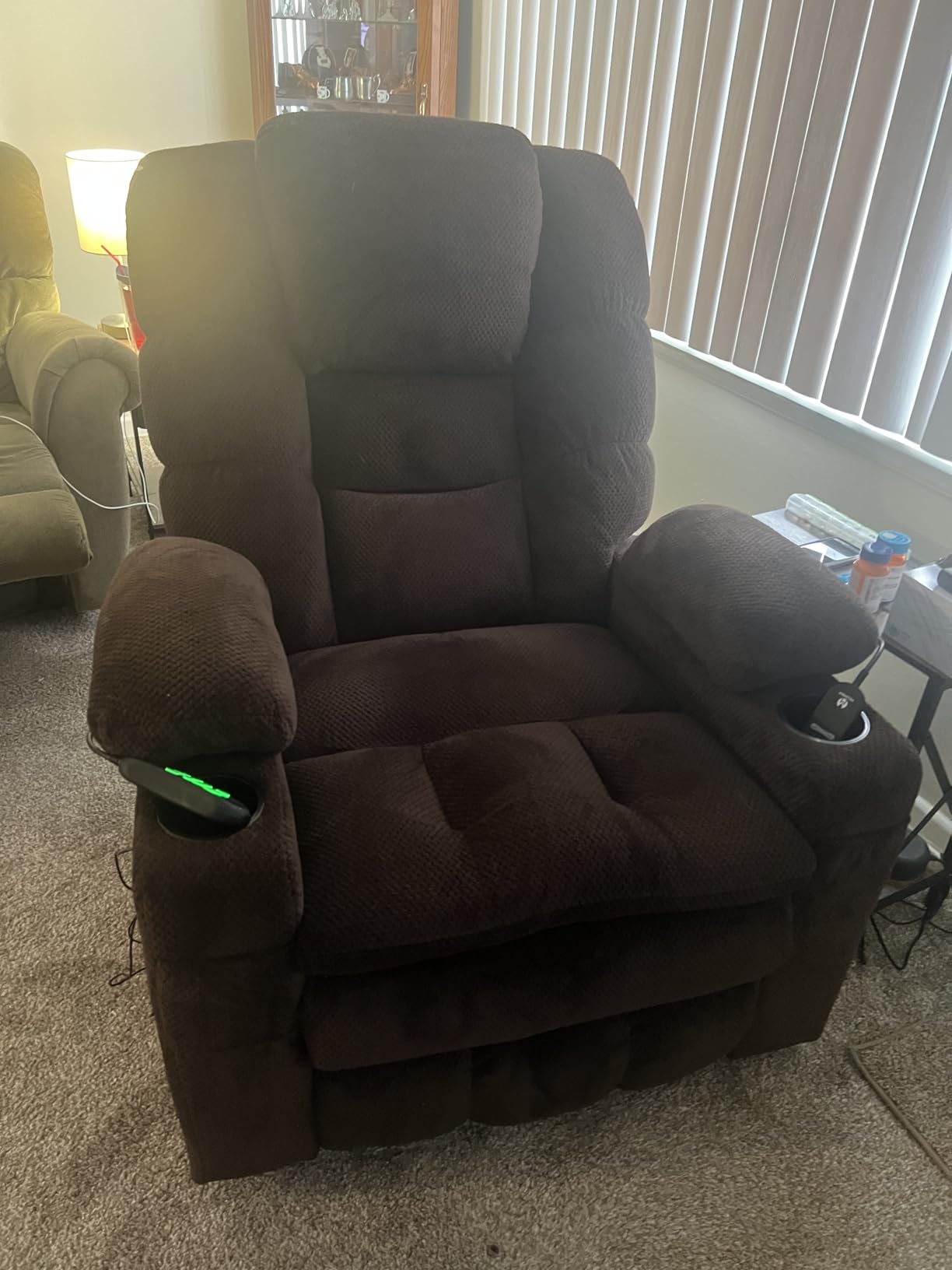MCombo 3 Motor Power Lift Recliner, Heat and Massage, 7634, Large customer photo 1