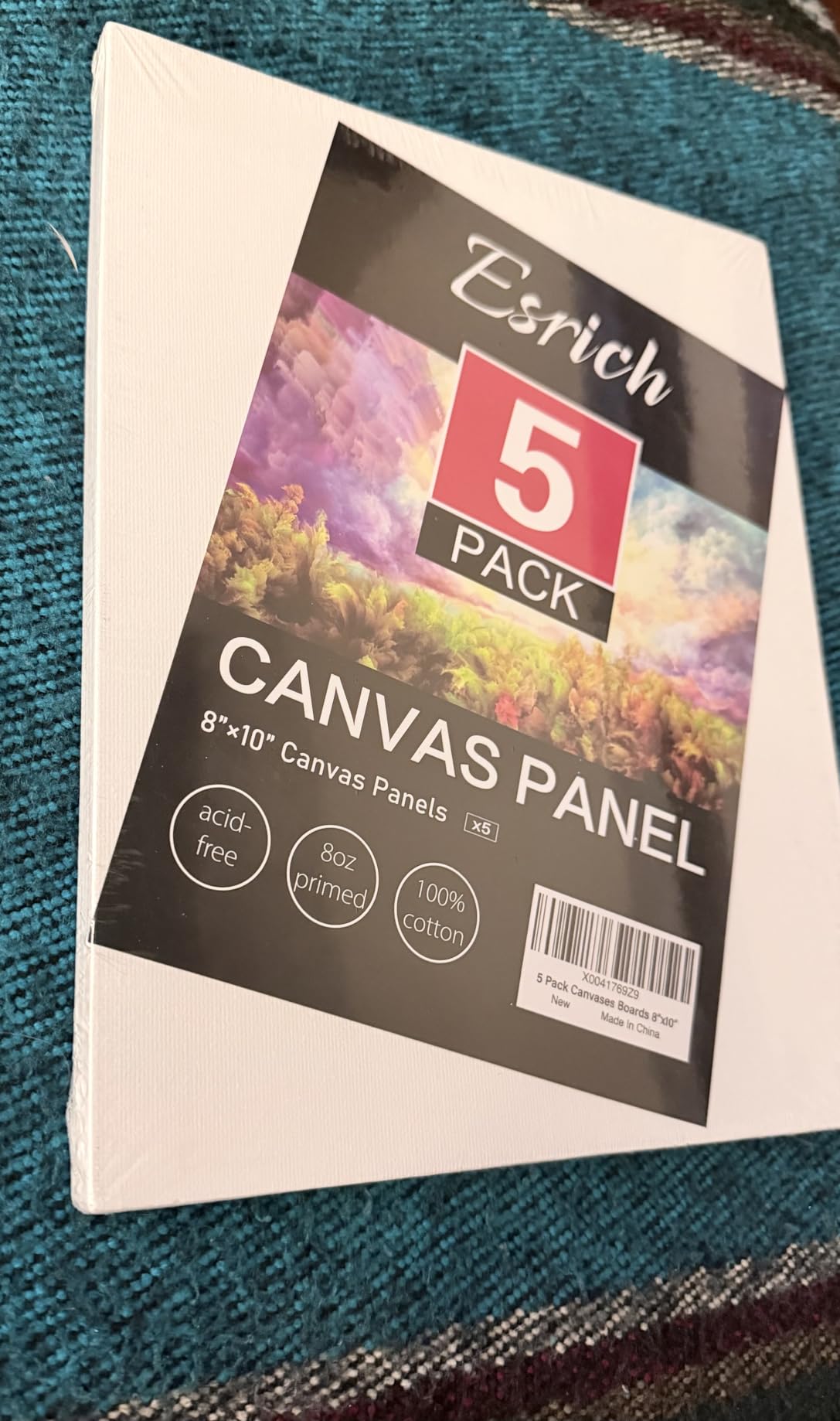 ESRICH Canvas Boards for Painting, 5 Pack Canvases for Painting 8x10 Cotton Primed Acid Free Blank Canvas Panels for Oil Paint, Watercolor, Acrylic Paint, Gouache and Tempera customer photo 1