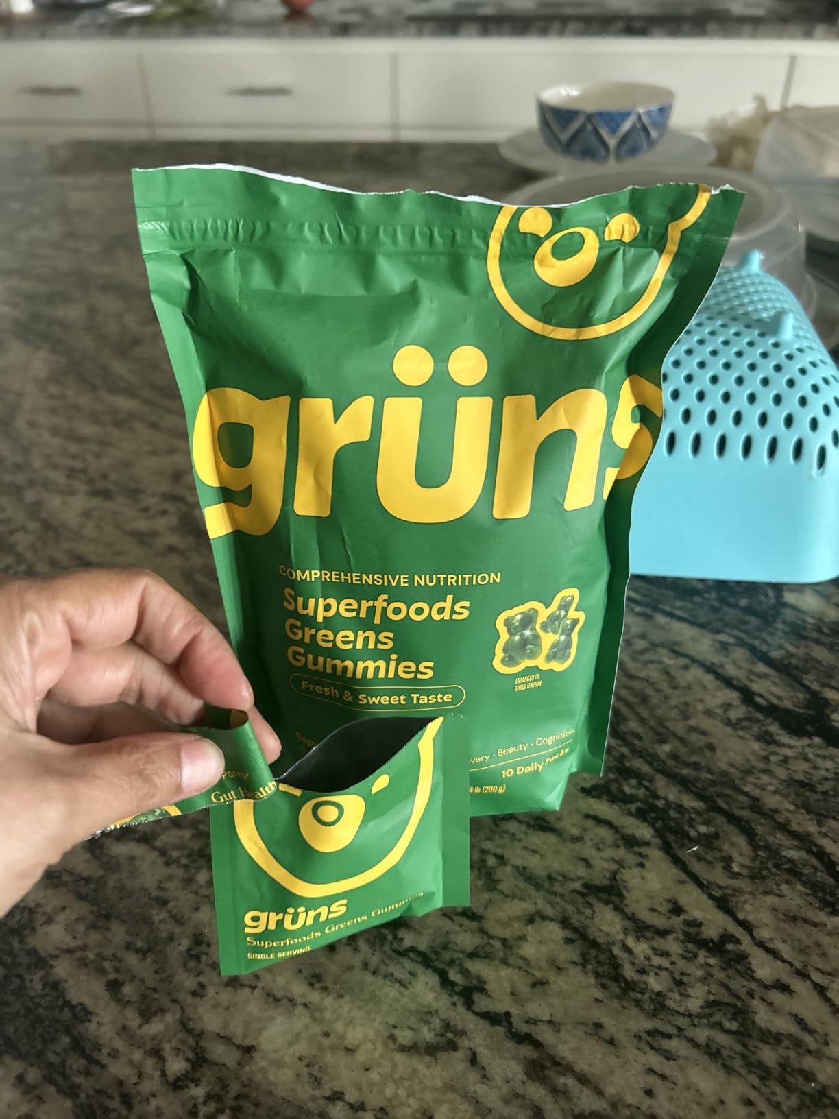 Gruns Adult Greens Gummies & Daily Multivitamin, Prebiotic Fiber, 28 ct customer photo 2