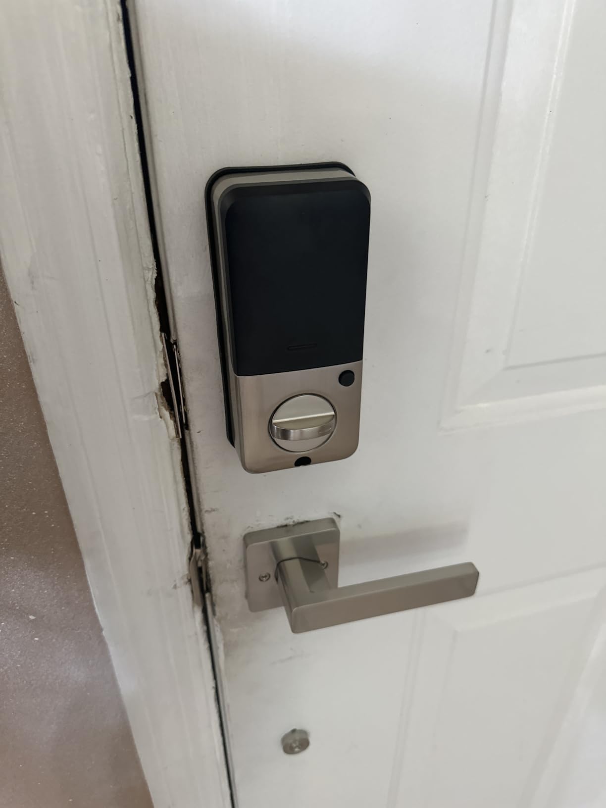 Veise VE06-H Smart Front Door Lock Handle Set, App Control, Matte Black customer photo 2