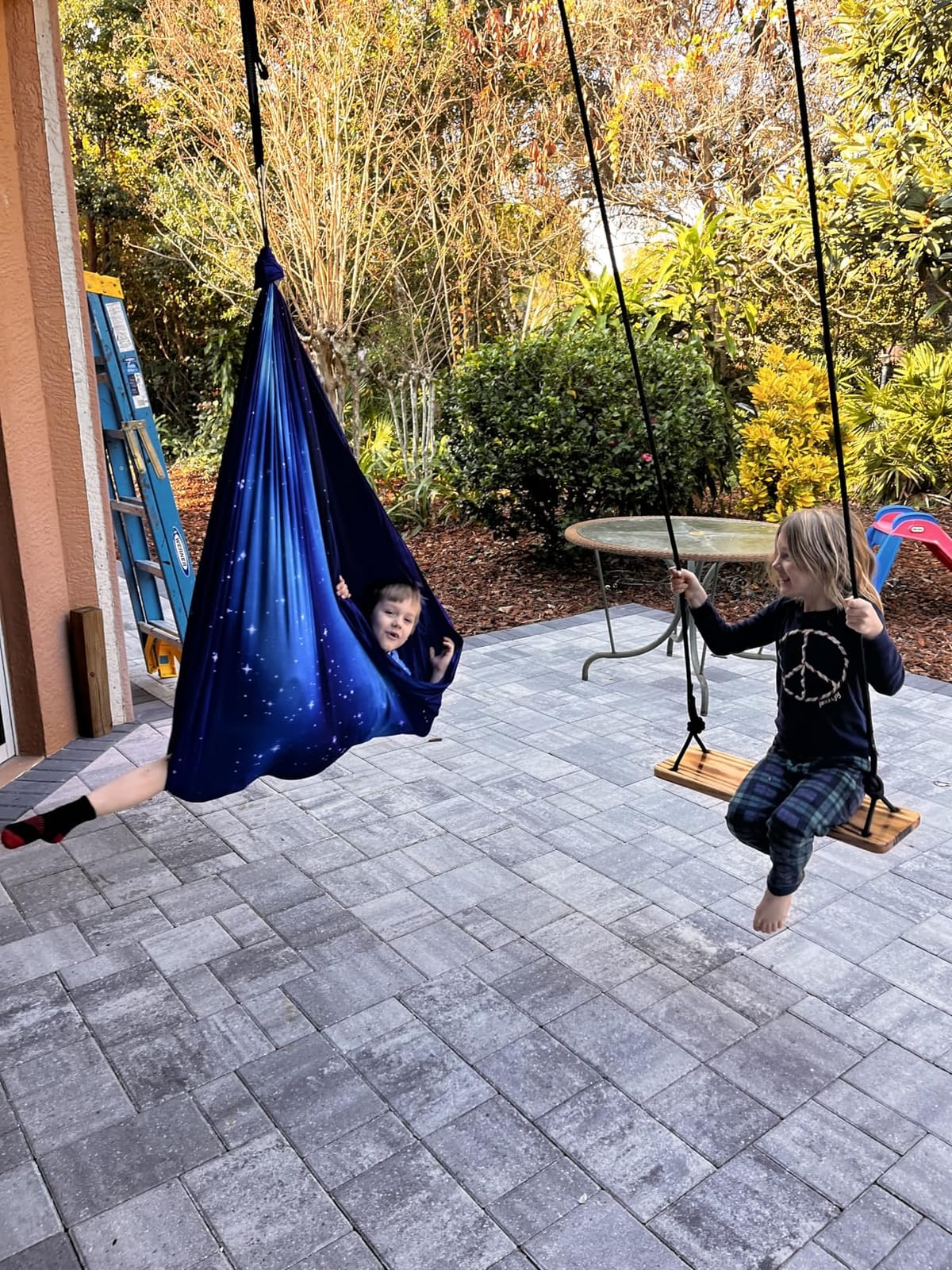 HiCamer Double Layer Sensory Swing for Kids & Adults (Galaxy Purple) customer photo 1