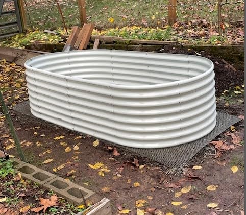 Anleolife 8x4x2ft Oval Deep Root Galvanized Raised Garden Bed, Quartz Grey customer photo 1