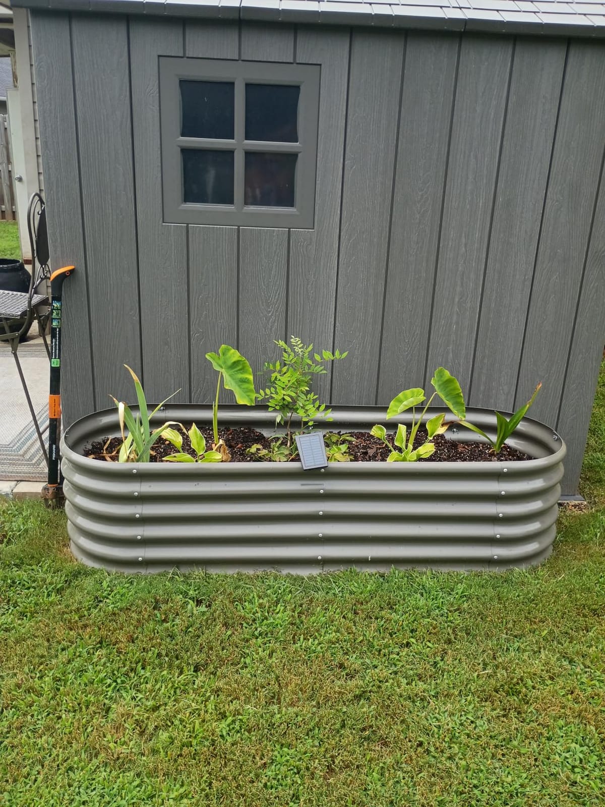 Anleolife 8x4x2ft Oval Deep Root Galvanized Raised Garden Bed, Quartz Grey customer photo 2