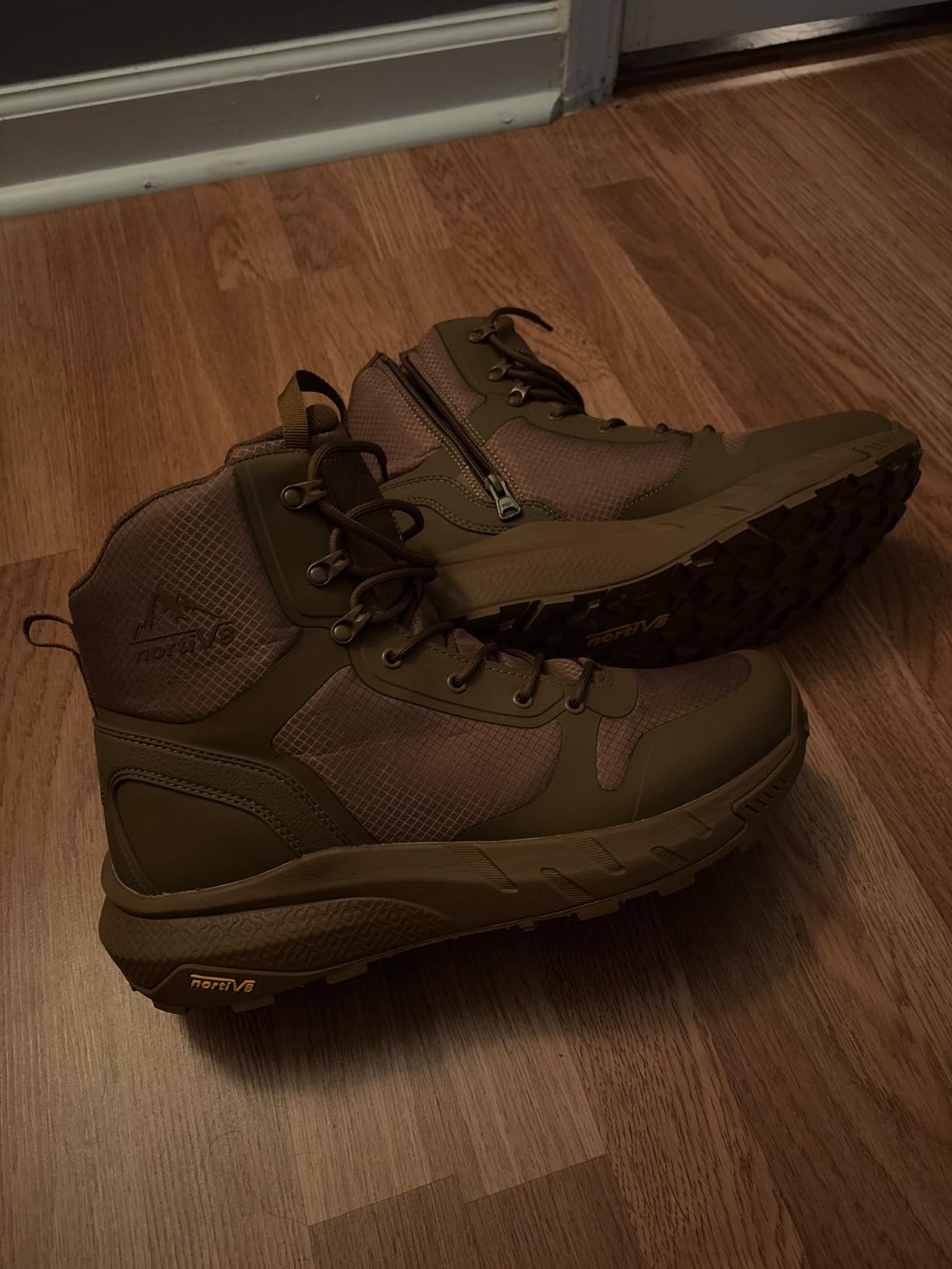 NORTIV 8 Men's Military Tactical Boot Zipper Lightweight customer photo 1