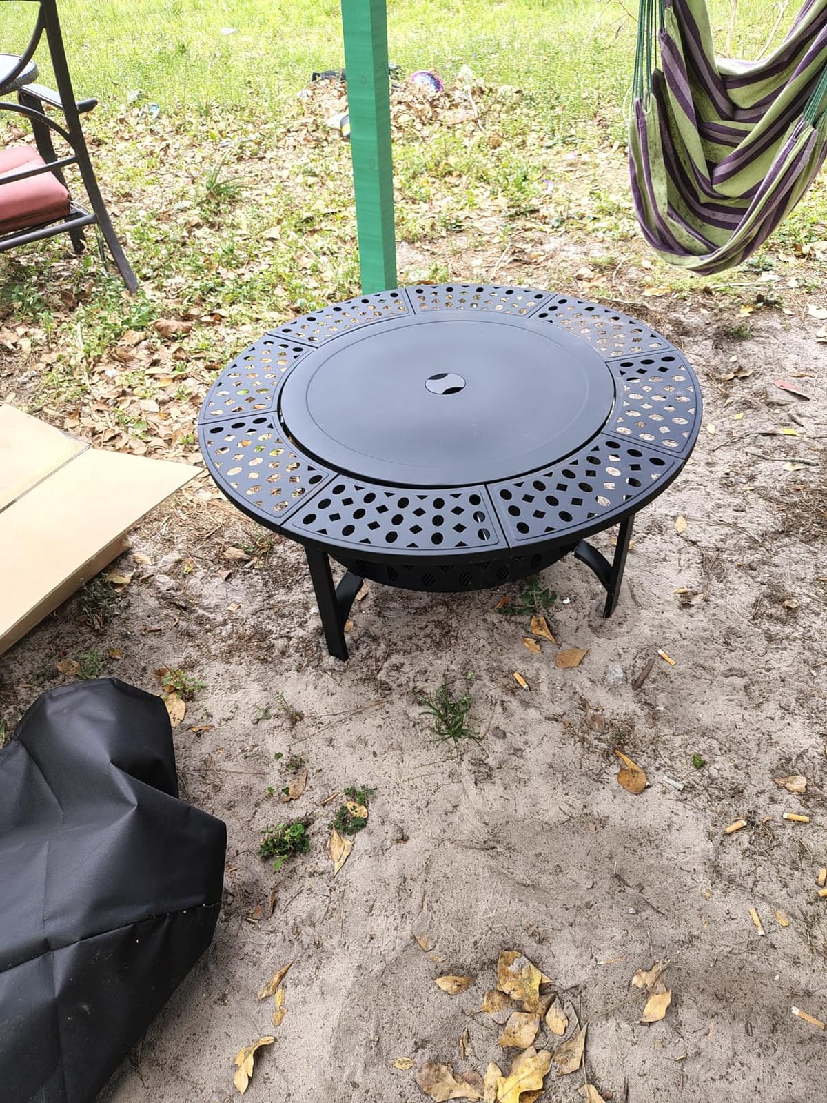 OutVue 42 Inch Fire Pit with 2 Grills, Lid, Poker customer photo 2