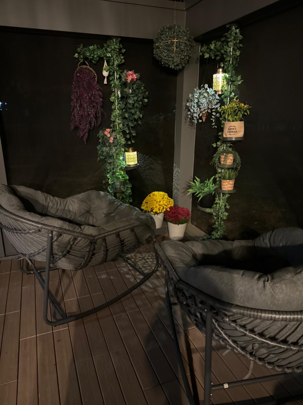YDcosyfy Oversized Outdoor Papasan Rocking Chair with Soft Cushion, Comfy Patio Egg Chair, Wicker Lounge Rocker for Balcony/Porch/Garden, Reinforced All Weather Rattan Frame, 330 lbs Support, Beige customer photo 2