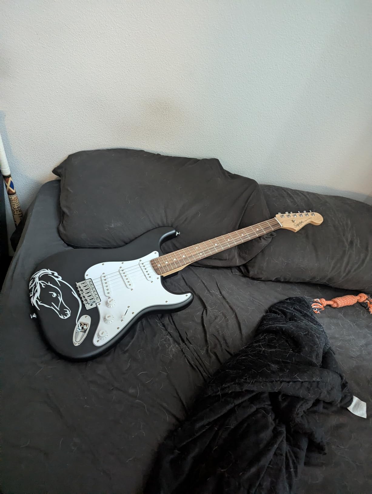 Fender Squier Debut Series Stratocaster Electric Guitar, Beginner Guitar, with 2-Year Warranty, Includes Free Lessons, 2-Color Sunburst with Matte Finish customer photo 1