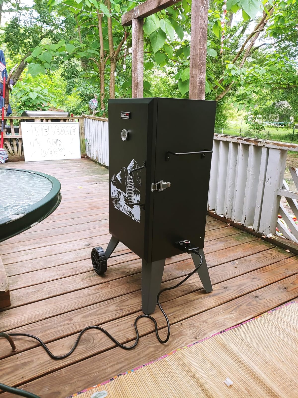 Royal Gourmet SE2805 28-Inch Analog Electric Smoker with 3 Cooking Grates | Outdoor Smoker with Adjustable Temperature Control, 454 Sq. In. Cooking Area, 1350W Output, for Outdoor Backyard BBQ, Black customer photo 2