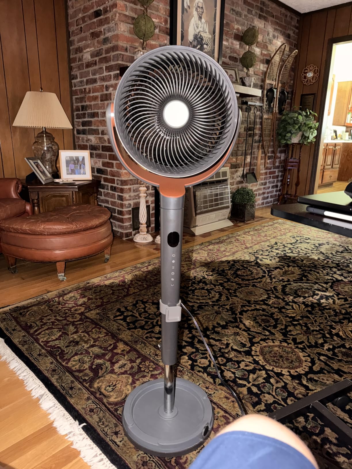 DREO Pedestal Fan for Bedroom, 100ft Airflow, Quiet DC Motor Standing Fan customer photo 2