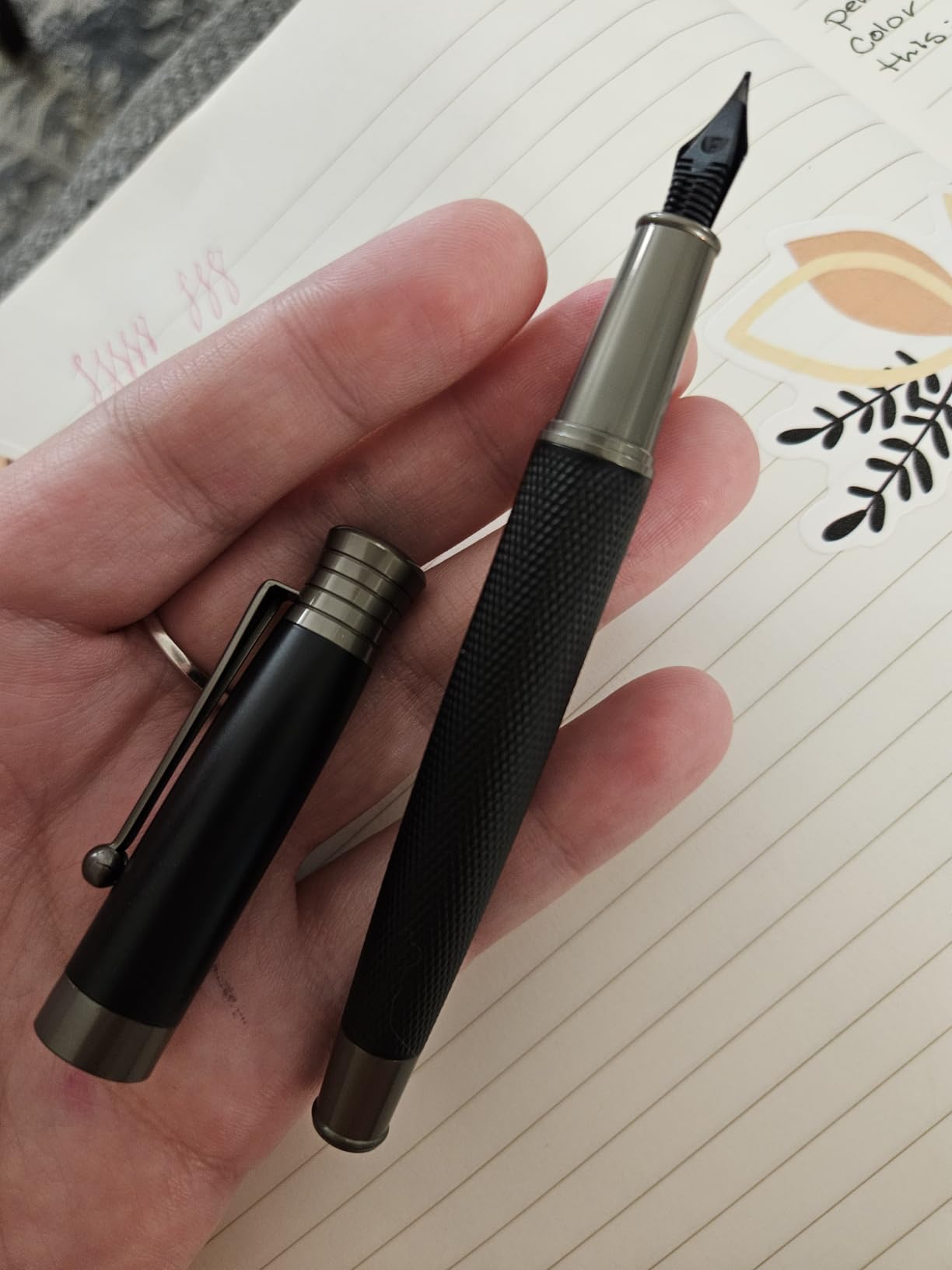 Fountain Pen Set - Fine & Medium Nibs, Includes 18 Ink Cartridges, Ink Refill Converter & Syringe Filler, Gift for Writing, Journaling & Calligraphy MU-13 customer photo 2