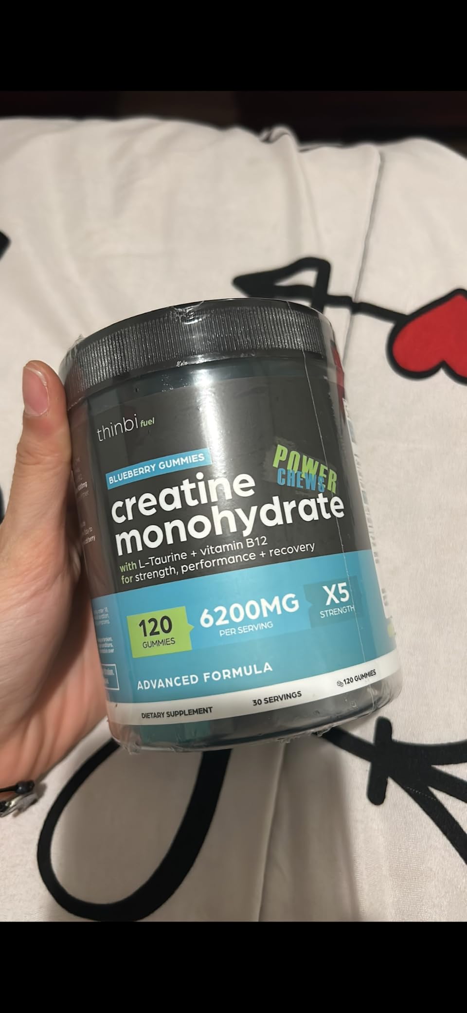 Thinbi Creatine Monohydrate Gummies with Taurine, 120 Count customer photo 1