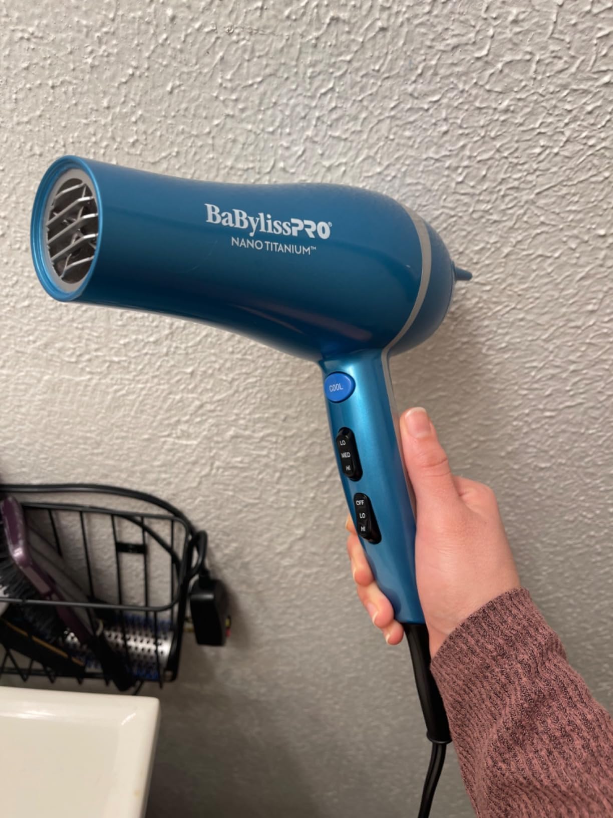 BaBylissPRO Nano Titanium 2000-Watt Blow Dryer with Concentrator Nozzle, Professional Grade Ionic Corded Styling Tool for Hair customer photo 1