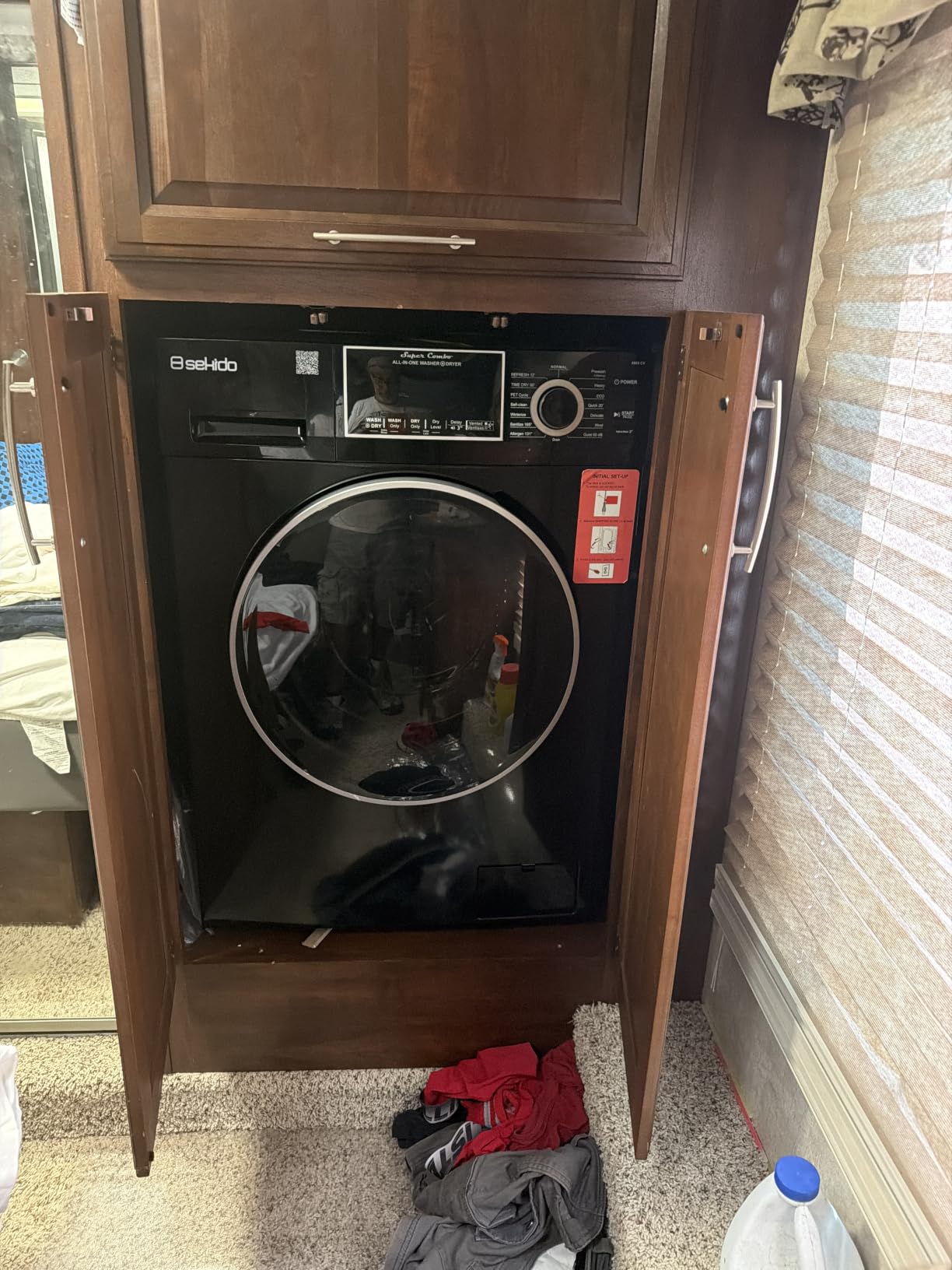 Sekido All-in-One Washer Dryer VENTLESS/VENTED PET cycle 1.62cf/15lbs 110V (Silver) customer photo 2