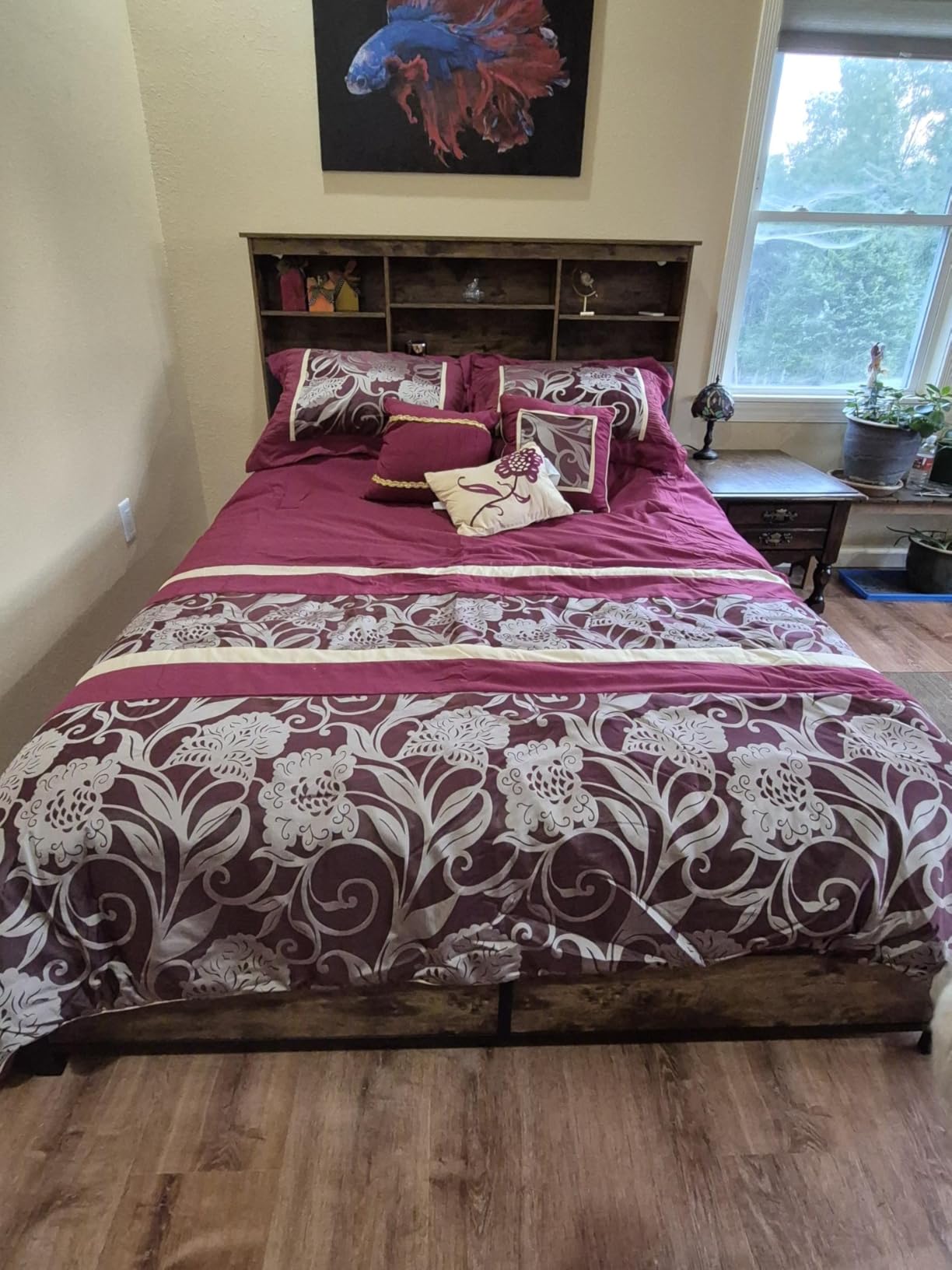 Grand Avenue Black and Gold Comforter Set Queen Size, 9 Piece Jacquard Floral Bedding Set, All Season, Ultra-Soft, Matching Pillows & Shams, Bed Skirt, Curtains customer photo 1