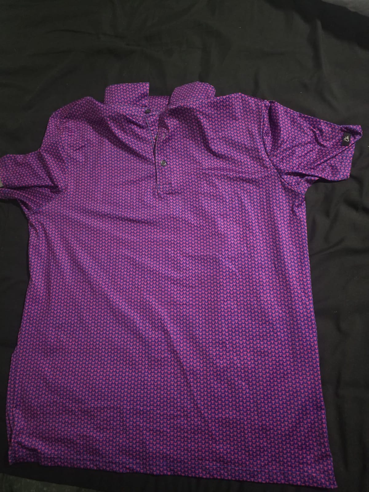 Obla Men's Golf Polo Shirts Print Short Sleeve Dry Fit Collared Shirt customer photo 1