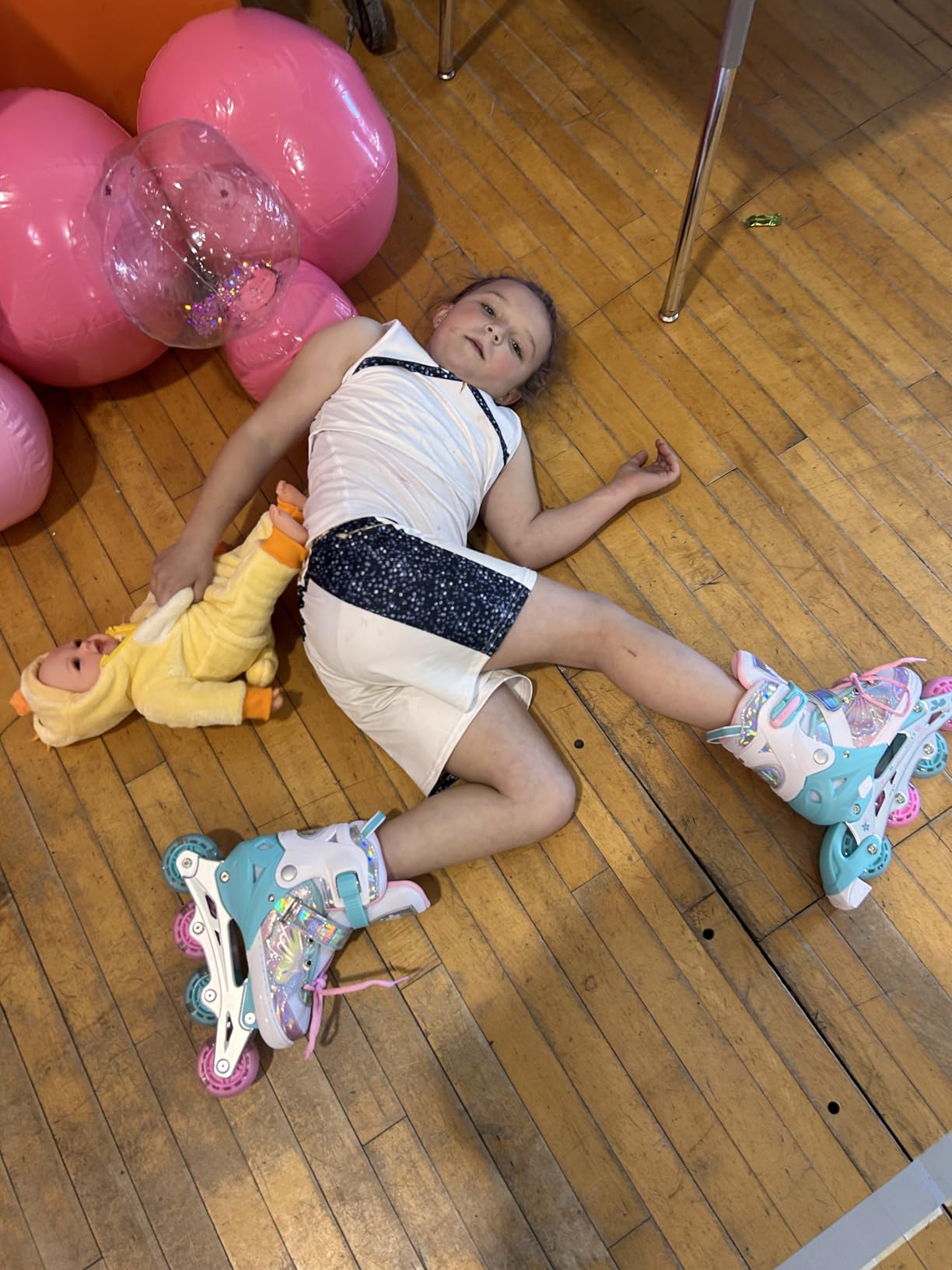 Nattork Girls Inline Skates for Kids Boys, 4 Sizes Adjustable Butterfly Blades Skates with All Light up Wheels - Birthday Gift for Indoor Outdoor Sports customer photo 2