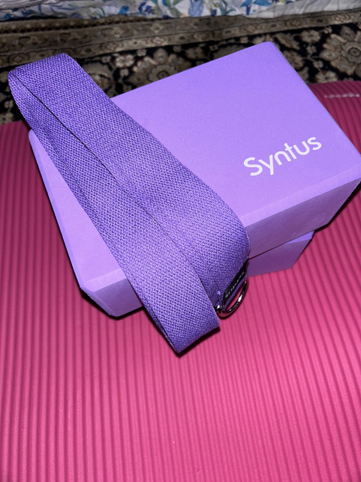 Syntus Yoga Block & Strap Set for Fitness, Pilates, Stretching and Toning customer photo 2