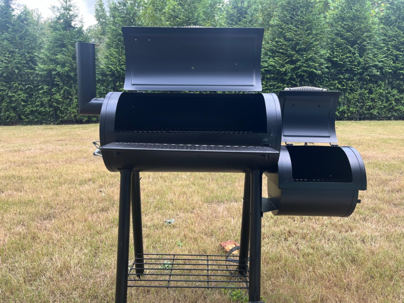 Offset Smoker Charcoal Grills with 37 Inch Cook Chamber for Outdoor Cooking customer photo 1