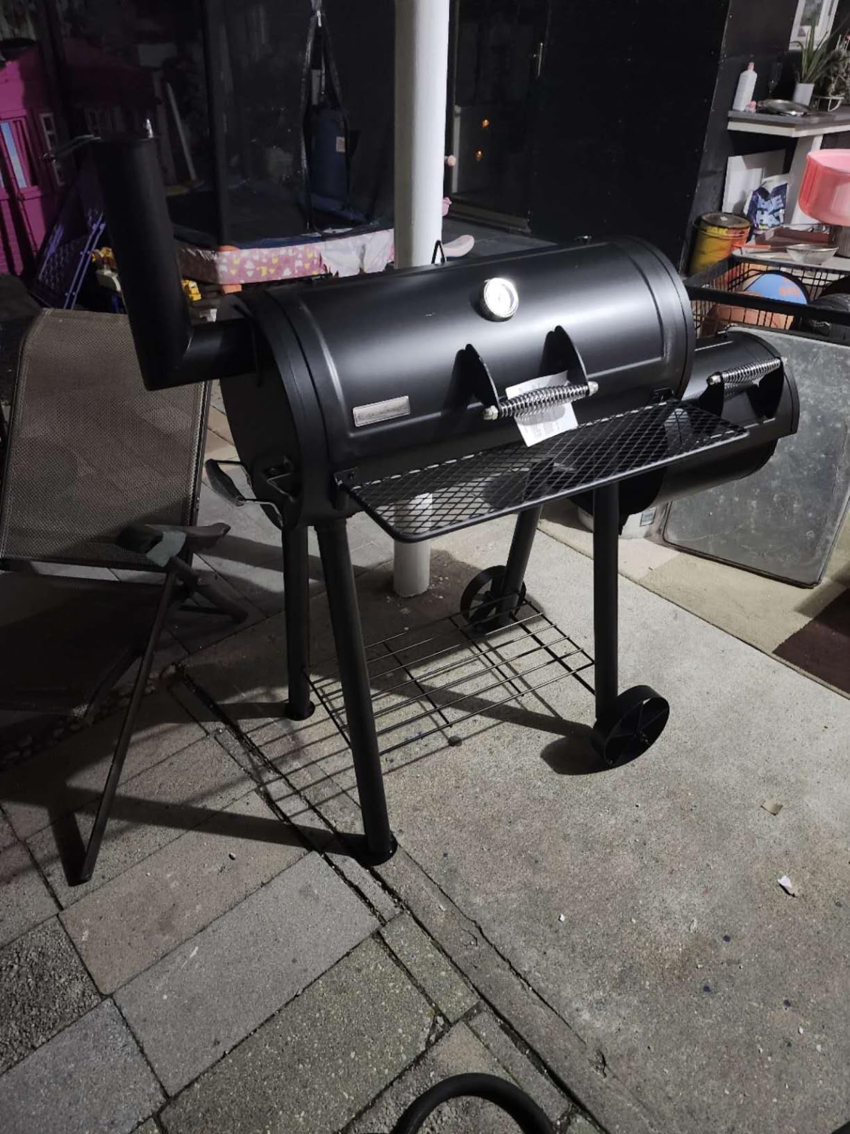 Offset Smoker Charcoal Grills with 37 Inch Cook Chamber for Outdoor Cooking customer photo 2