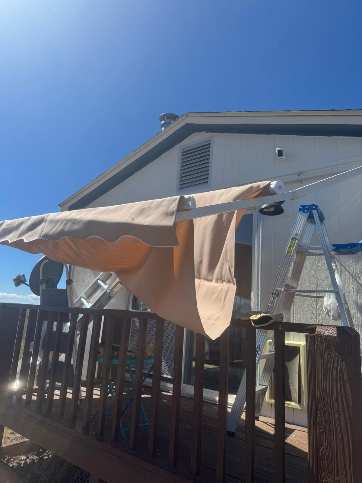 Patio Retractable Awning 13 x 8.2 ft Sun Shade Shelter Cover,Outdoor Patio Awnings for Shop, Restaurant, Cafe, Courtyard, Balcony customer photo 2