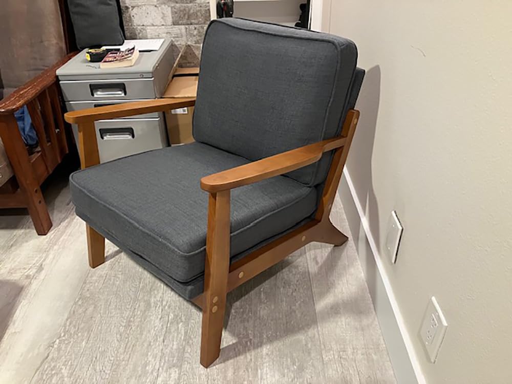 Karl home Mid-Century Lounge Accent Chair, Green customer photo 2